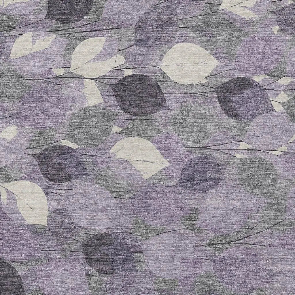 5' X 8' Purple And Lavender Floral Washable Indoor Outdoor Area Rug Homeroots Outdoor