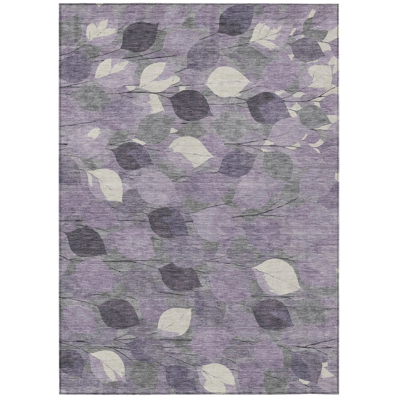 5' X 8' Purple And Lavender Floral Washable Indoor Outdoor Area Rug Homeroots Outdoor