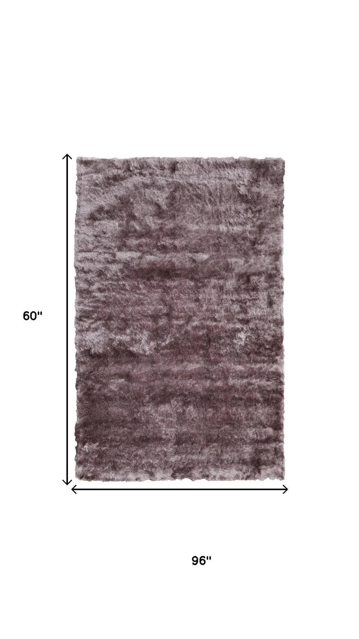 5' X 8' Purple And Pink Shag Hand Tufted Area Rug Homeroots Home Decor