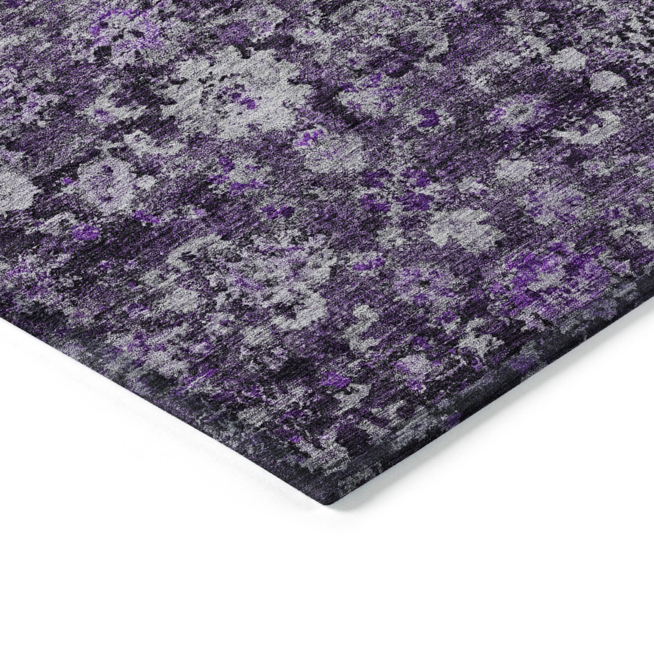 5' X 8' Purple Lilac And Lavender Oriental Washable Indoor Outdoor Area Rug Homeroots Outdoor