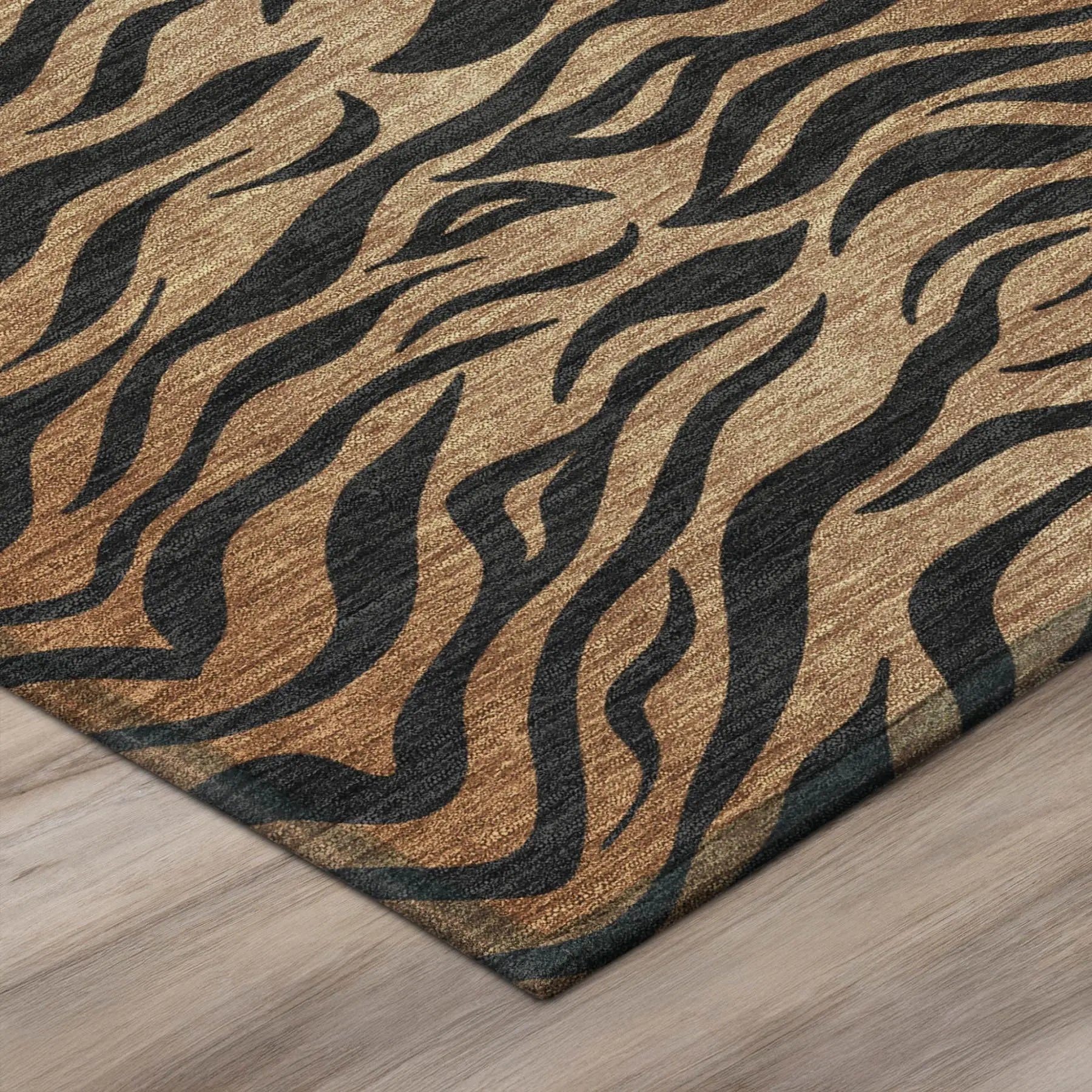 5' X 8' Rust And Orange Animal Print Washable Indoor Outdoor Area Rug Homeroots Outdoor