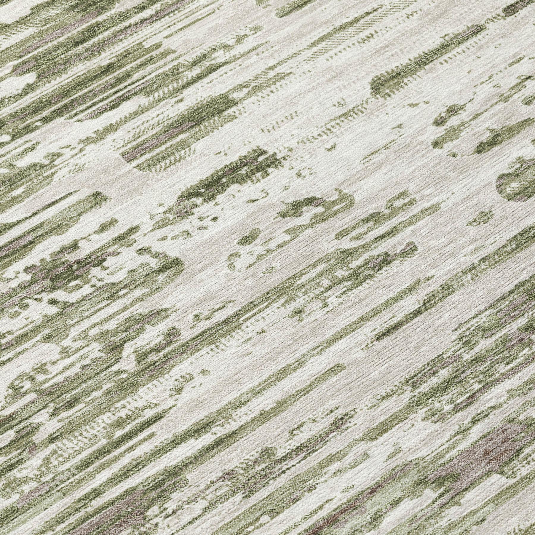 5' X 8' Sage And Green Abstract Washable Indoor Outdoor Area Rug Homeroots Outdoor