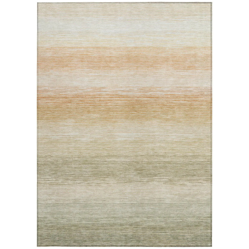 5' X 8' Sage And Green Striped Washable Indoor Outdoor Area Rug Homeroots Outdoor