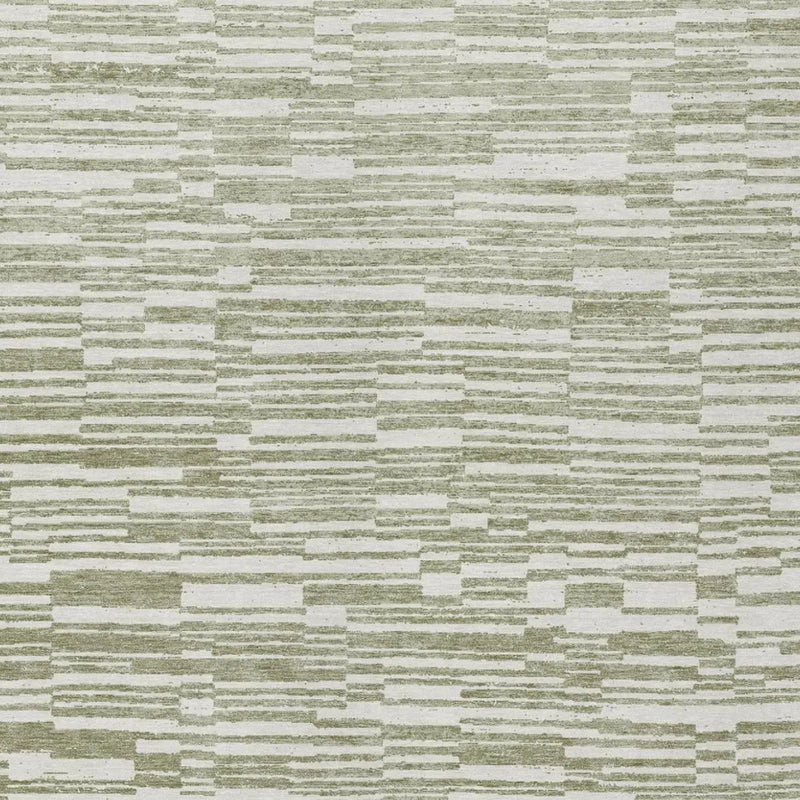 5' X 8' Sage And Green Striped Washable Indoor Outdoor Area Rug Homeroots Outdoor