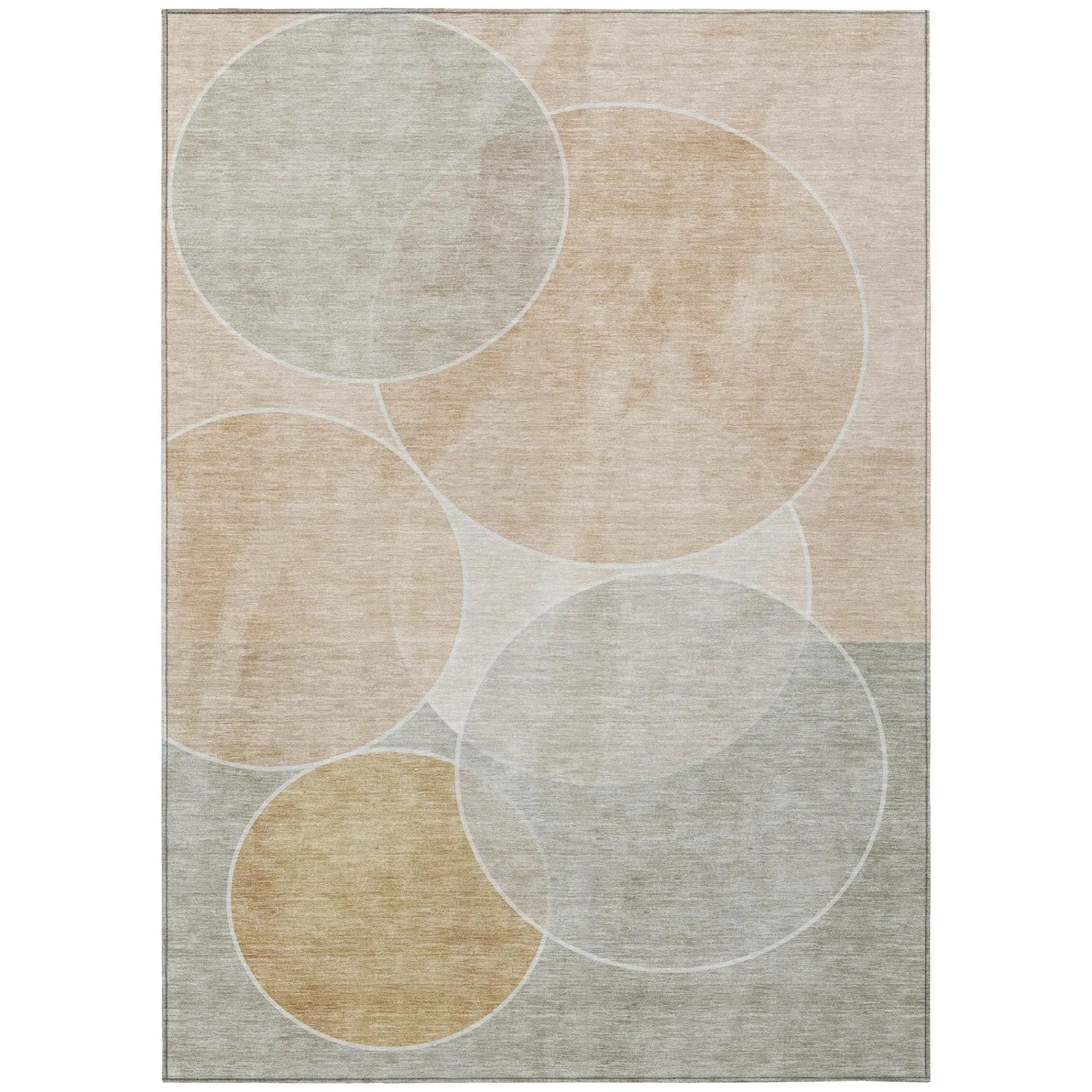 5' X 8' Salmon And Orange Geometric Washable Indoor Outdoor Area Rug Homeroots Outdoor
