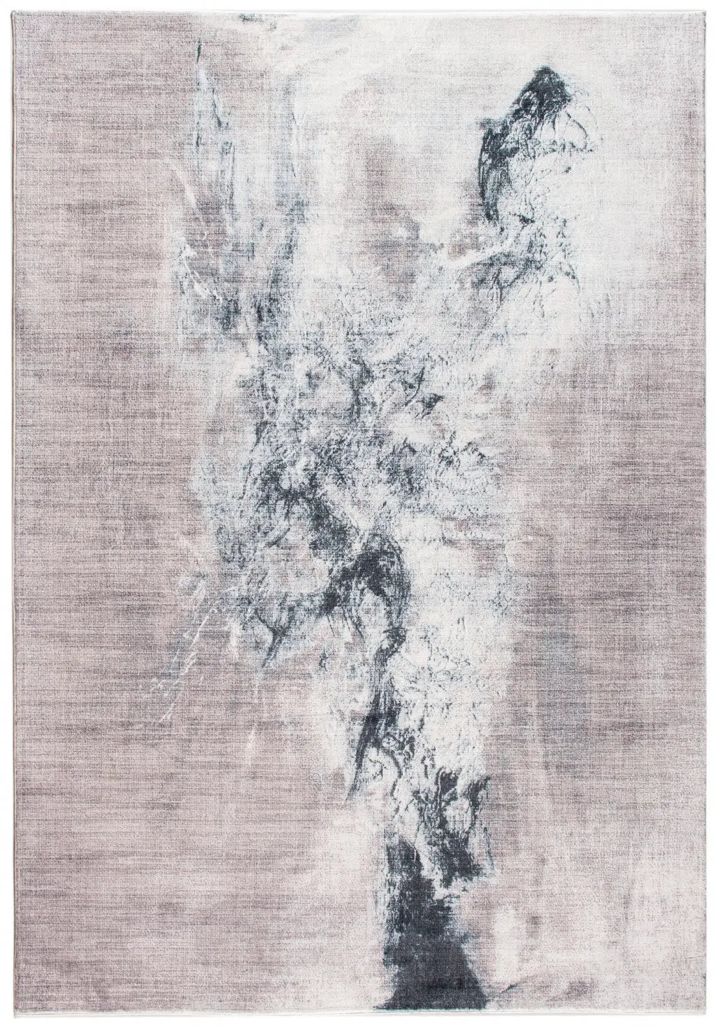 5' X 8' Sand Ivory And Black Abstract Area Rug Homeroots Home Decor