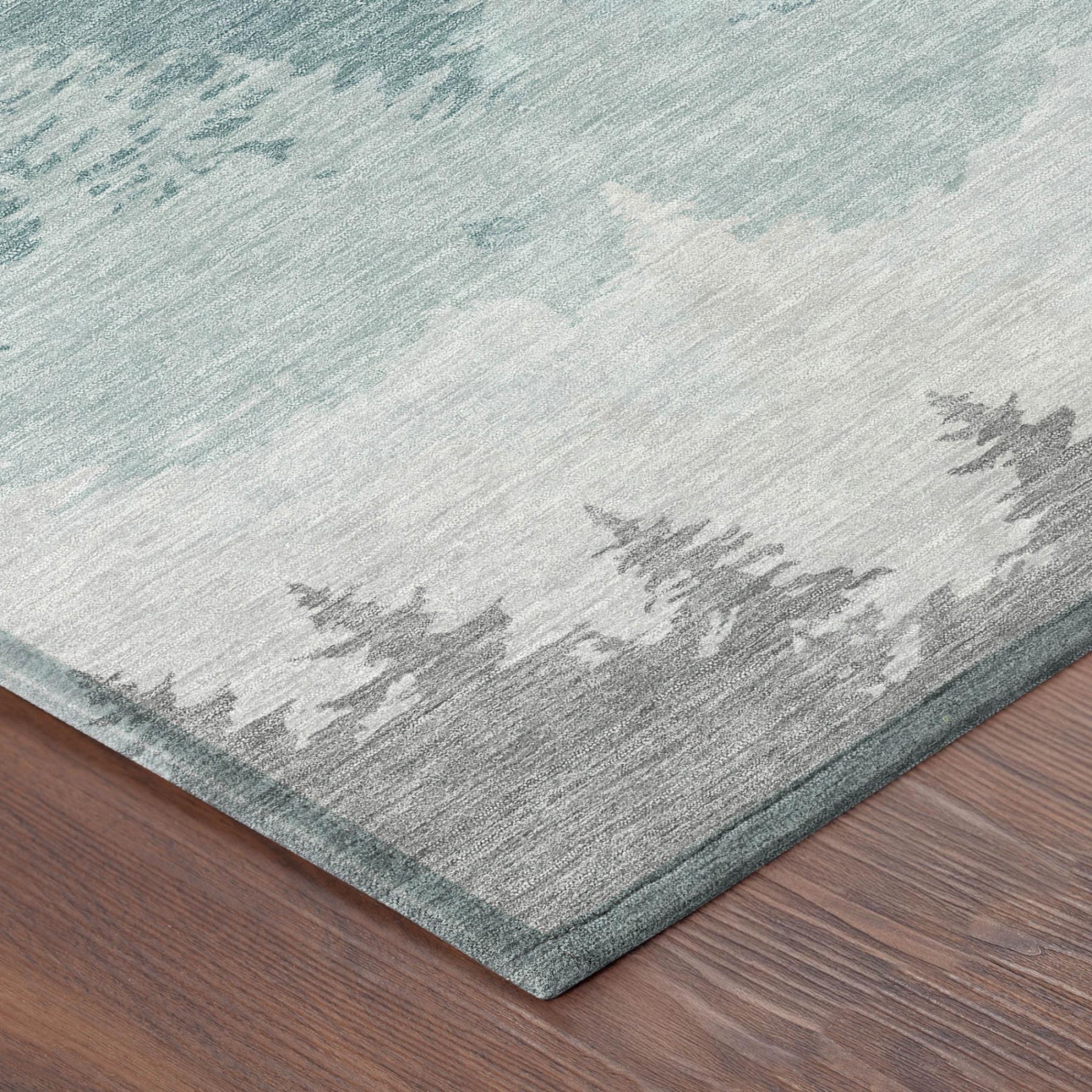 5' X 8' Silver And Gray Floral Washable Indoor Outdoor Area Rug Homeroots Outdoor