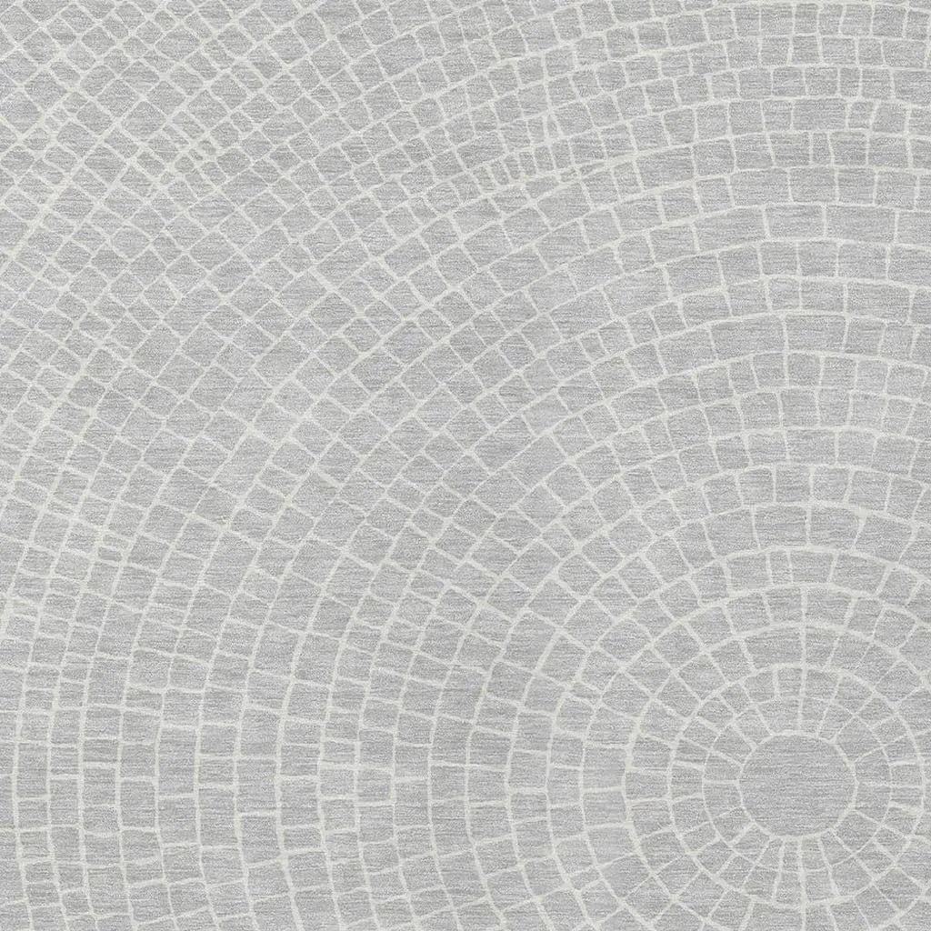 5' X 8' Silver And Ivory Geometric Washable Indoor Outdoor Area Rug Homeroots Outdoor