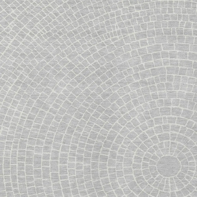 5' X 8' Silver And Ivory Geometric Washable Indoor Outdoor Area Rug Homeroots Outdoor