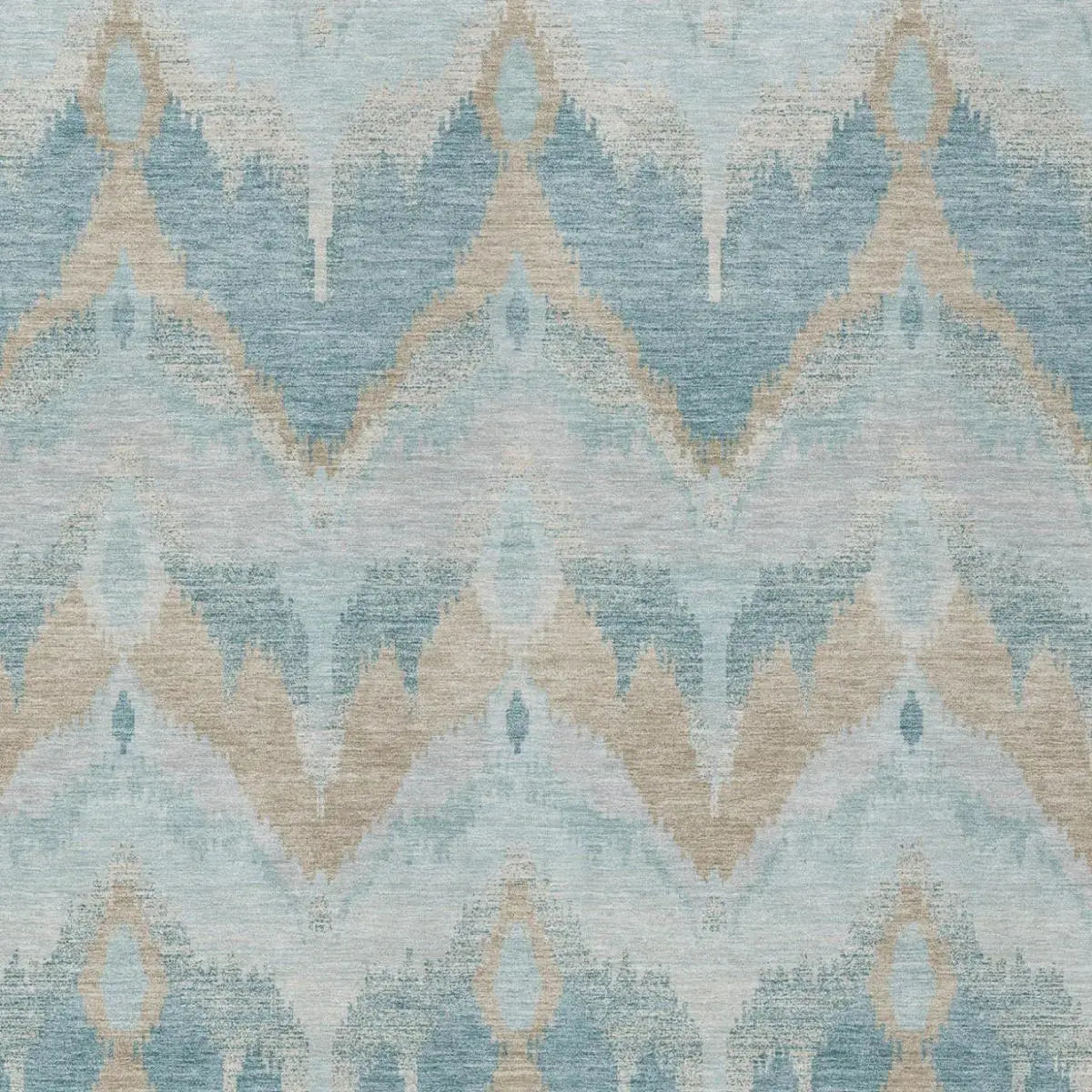 5' X 8' Sky Blue And Blue Abstract Washable Indoor Outdoor Area Rug Homeroots Outdoor
