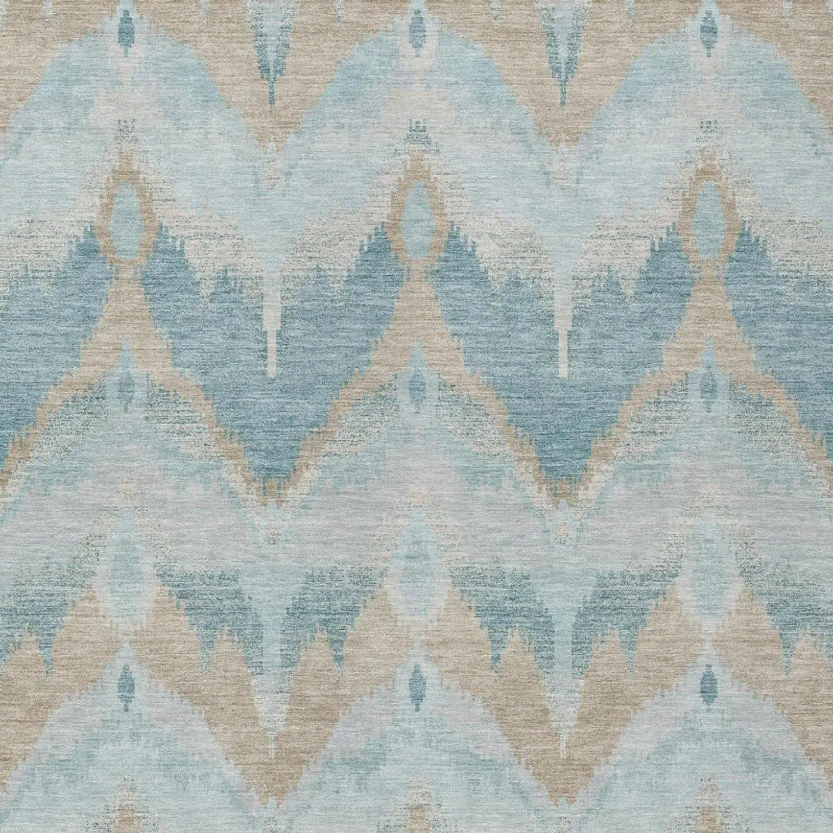 5' X 8' Sky Blue And Blue Abstract Washable Indoor Outdoor Area Rug Homeroots Outdoor