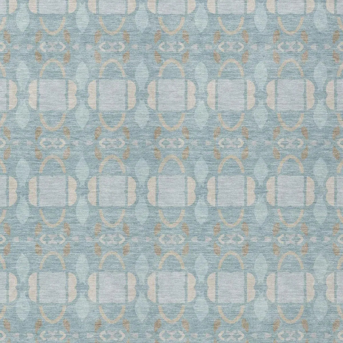 5' X 8' Sky Blue And Blue Striped Washable Indoor Outdoor Area Rug Homeroots Outdoor