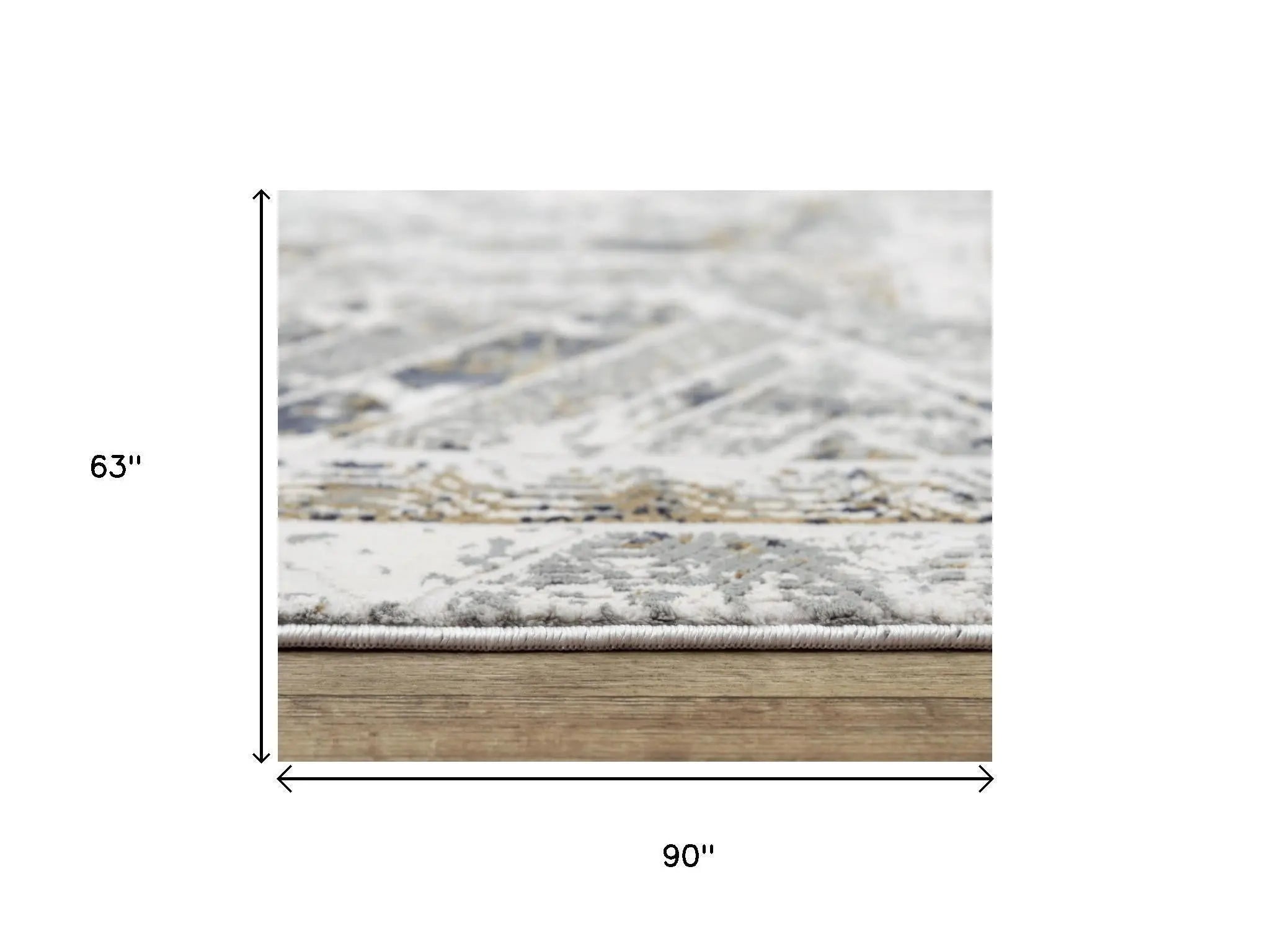 5' X 8' Stone Beige Gray And Ivory Geometric Area Rug Homeroots Home Decor