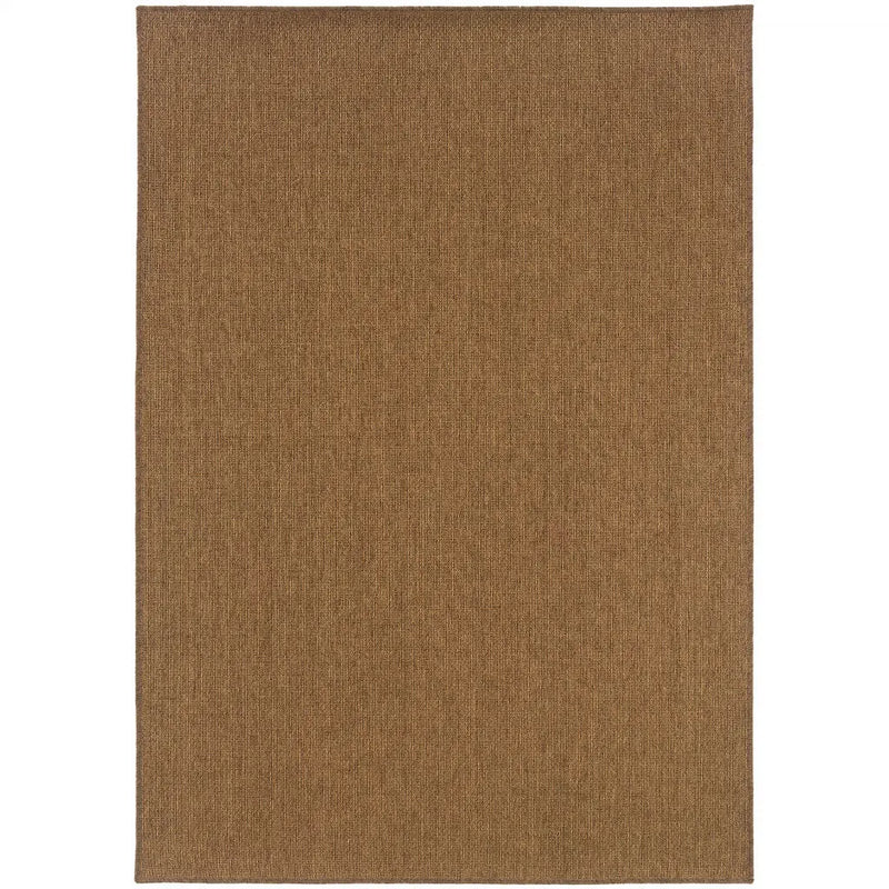 5' X 8' Tan Stain Resistant Indoor Outdoor Area Rug Homeroots Outdoor