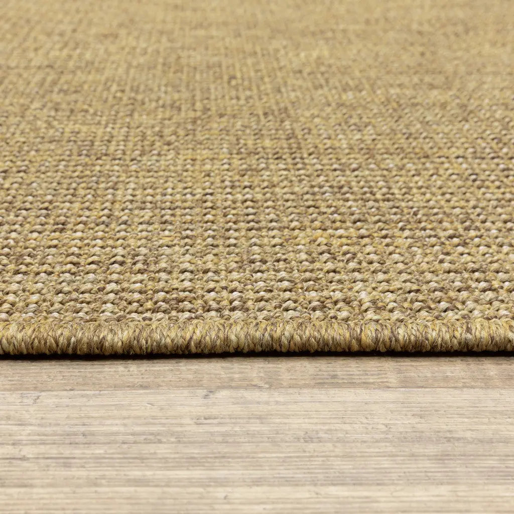 5' X 8' Tan Stain Resistant Indoor Outdoor Area Rug Homeroots Outdoor