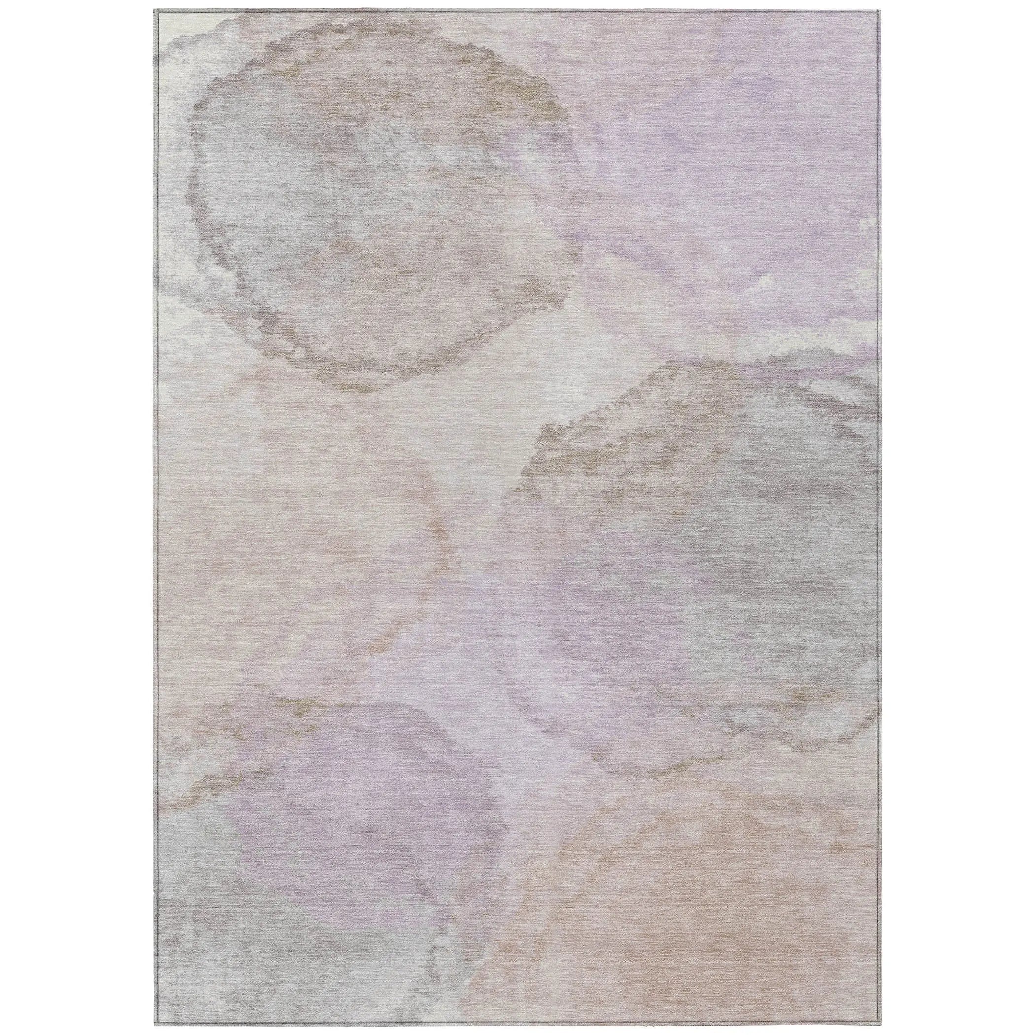 5' X 8' Taupe And Beige Abstract Washable Indoor Outdoor Area Rug Homeroots Outdoor