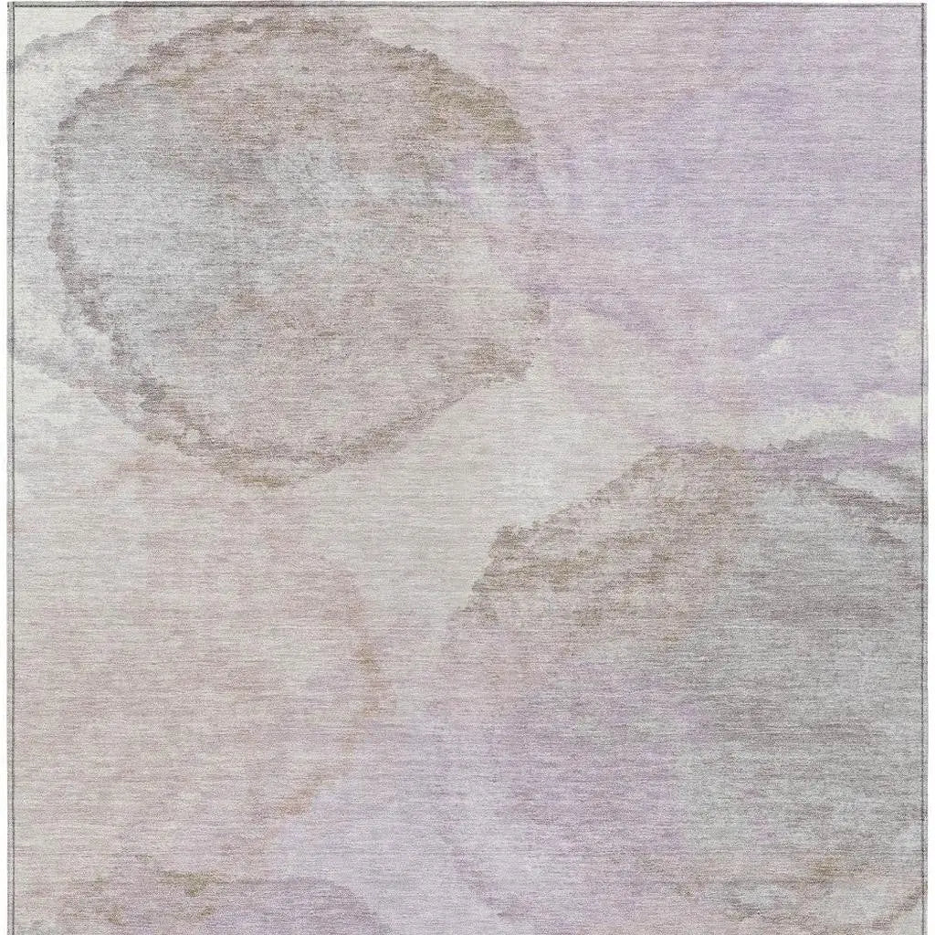 5' X 8' Taupe And Beige Abstract Washable Indoor Outdoor Area Rug Homeroots Outdoor