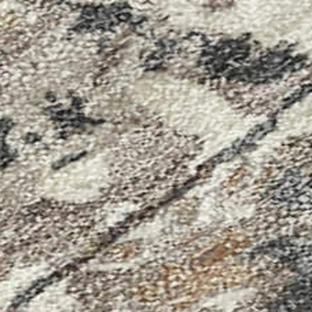 5' X 8' Taupe And Beige Abstract Washable Indoor Outdoor Area Rug Homeroots Outdoor