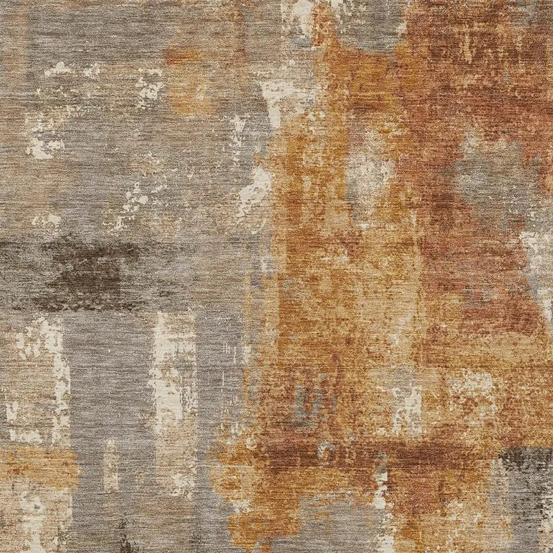 5' X 8' Taupe And Gray Abstract Washable Indoor Outdoor Area Rug Homeroots Outdoor