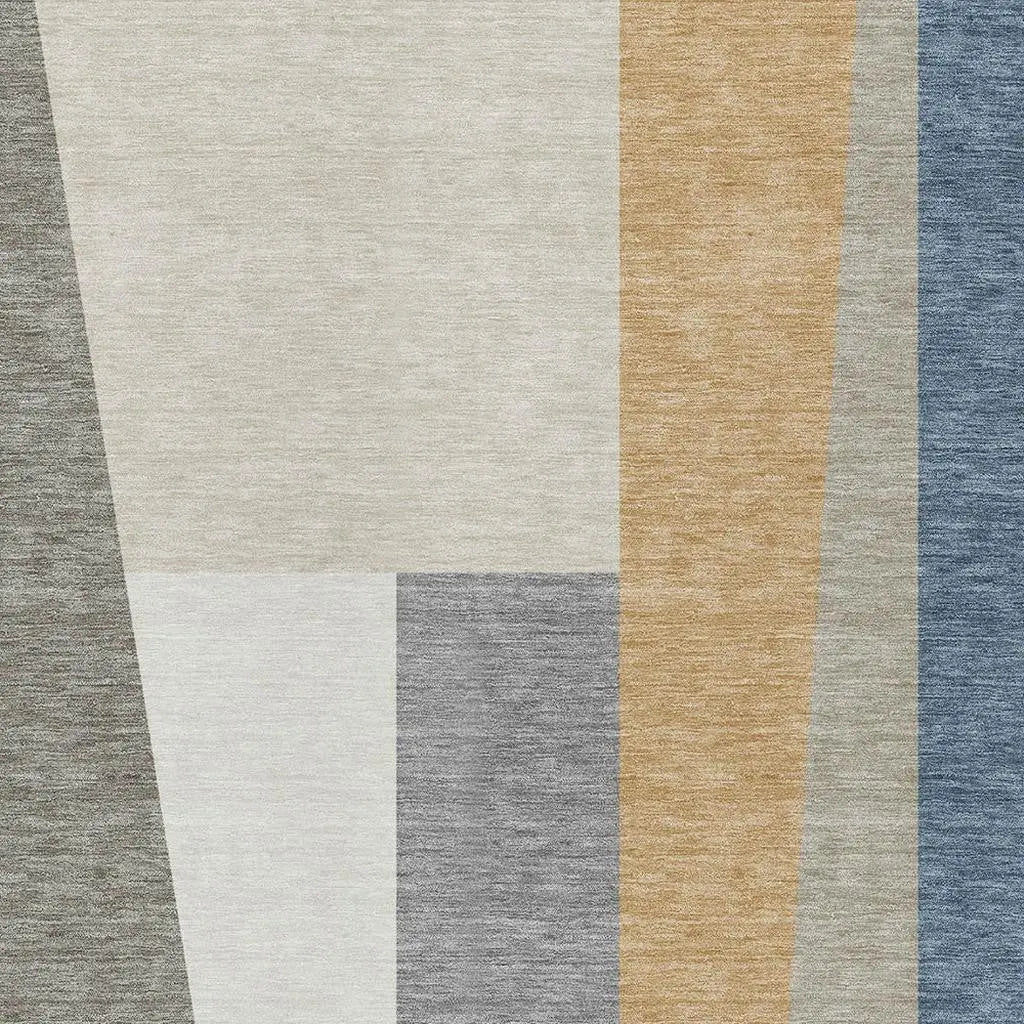5' X 8' Taupe And Olive Green Geometric Washable Indoor Outdoor Area Rug Homeroots Outdoor