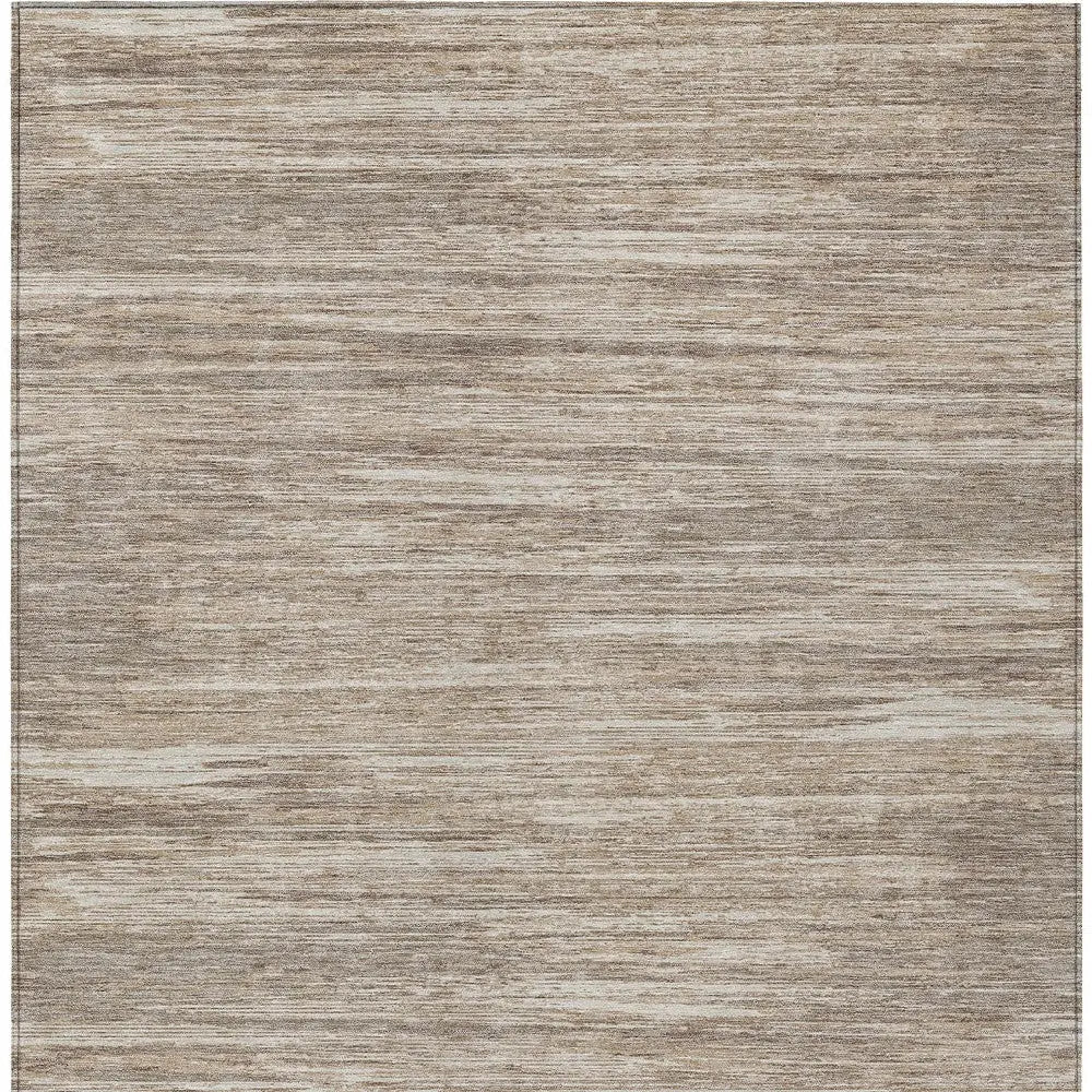 5' X 8' Taupe Gray And Ivory Striped Washable Indoor Outdoor Area Rug Homeroots Outdoor