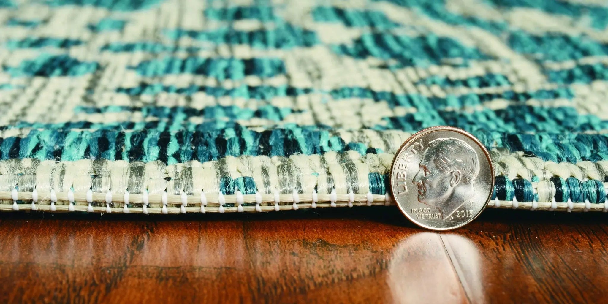 5' X 8' Teal Blue Abstract Indoor Outdoor Area Rug Homeroots Outdoor