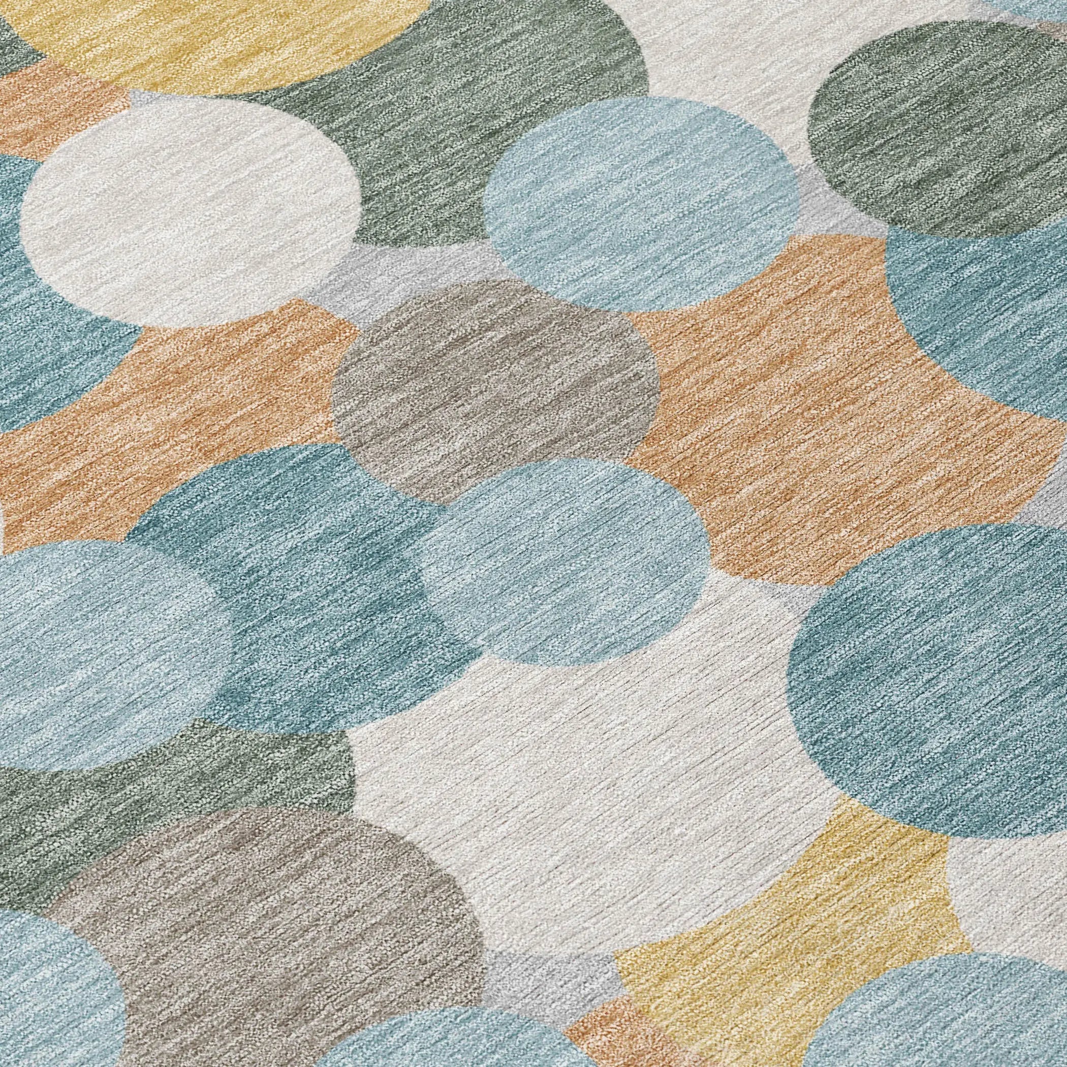 5' X 8' Teal Blue And Aqua Geometric Washable Indoor Outdoor Area Rug Homeroots Outdoor