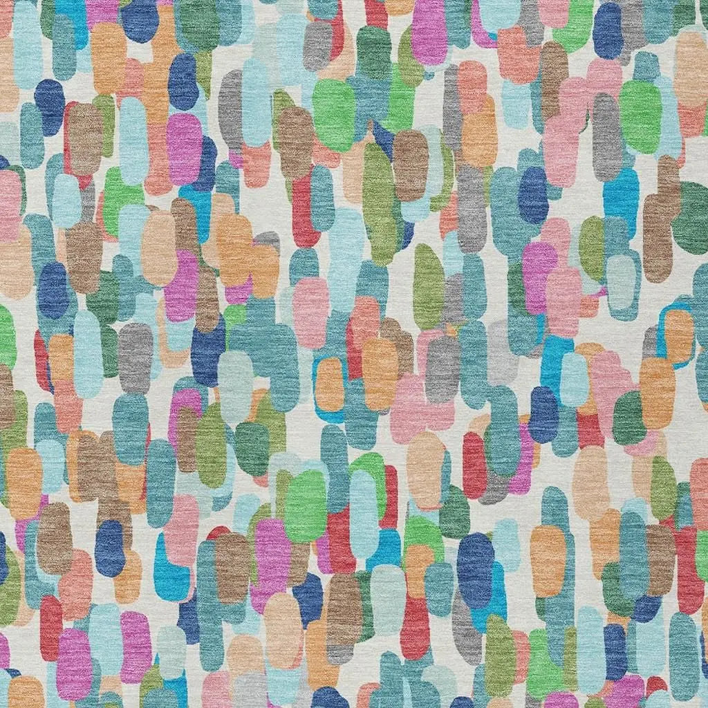 5' X 8' Teal Blue And Navy Blue Abstract Washable Indoor Outdoor Area Rug Homeroots Outdoor