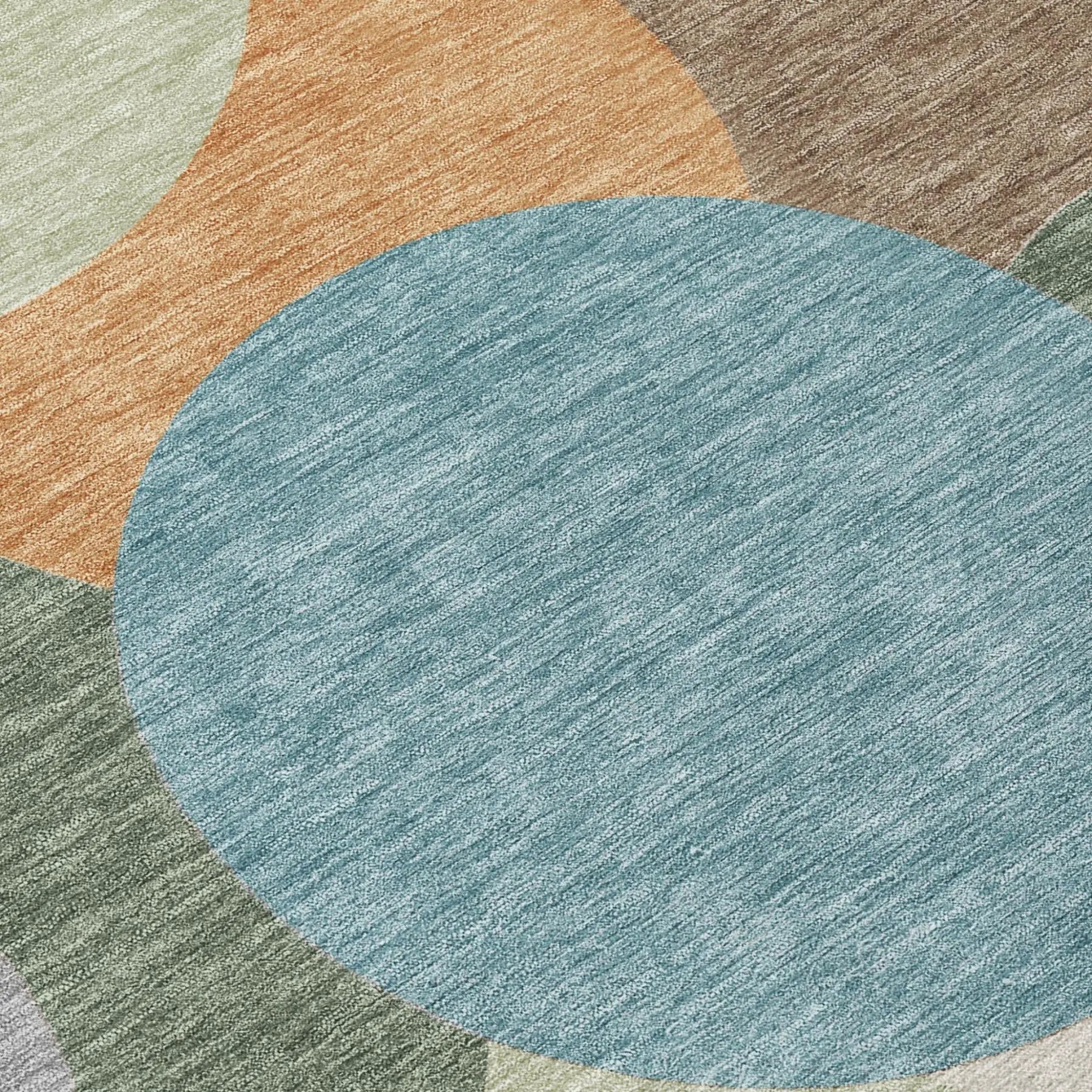 5' X 8' Teal Blue And Silver Geometric Washable Indoor Outdoor Area Rug Homeroots Outdoor