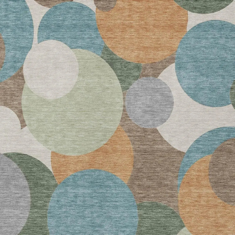 5' X 8' Teal Blue And Silver Geometric Washable Indoor Outdoor Area Rug Homeroots Outdoor