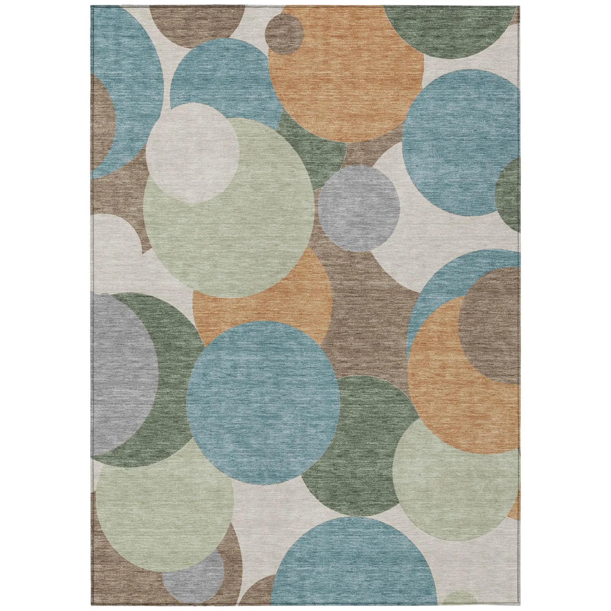 5' X 8' Teal Blue And Silver Geometric Washable Indoor Outdoor Area Rug Homeroots Outdoor