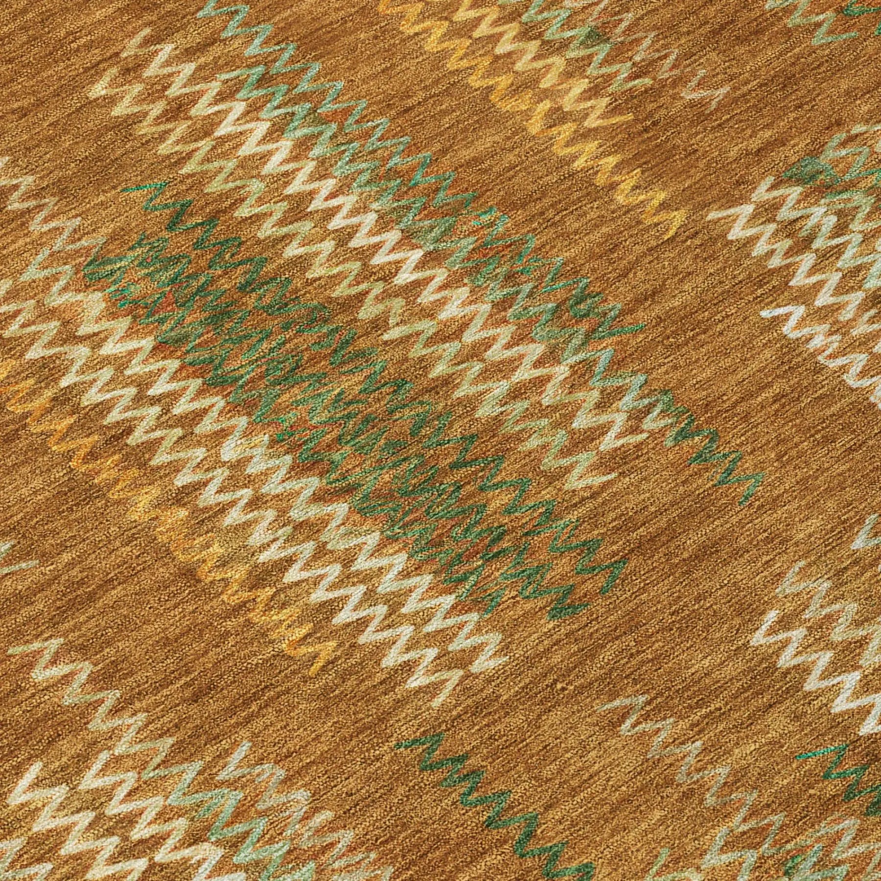 5' X 8' Terra Cotta And Brown Abstract Washable Indoor Outdoor Area Rug Homeroots Outdoor