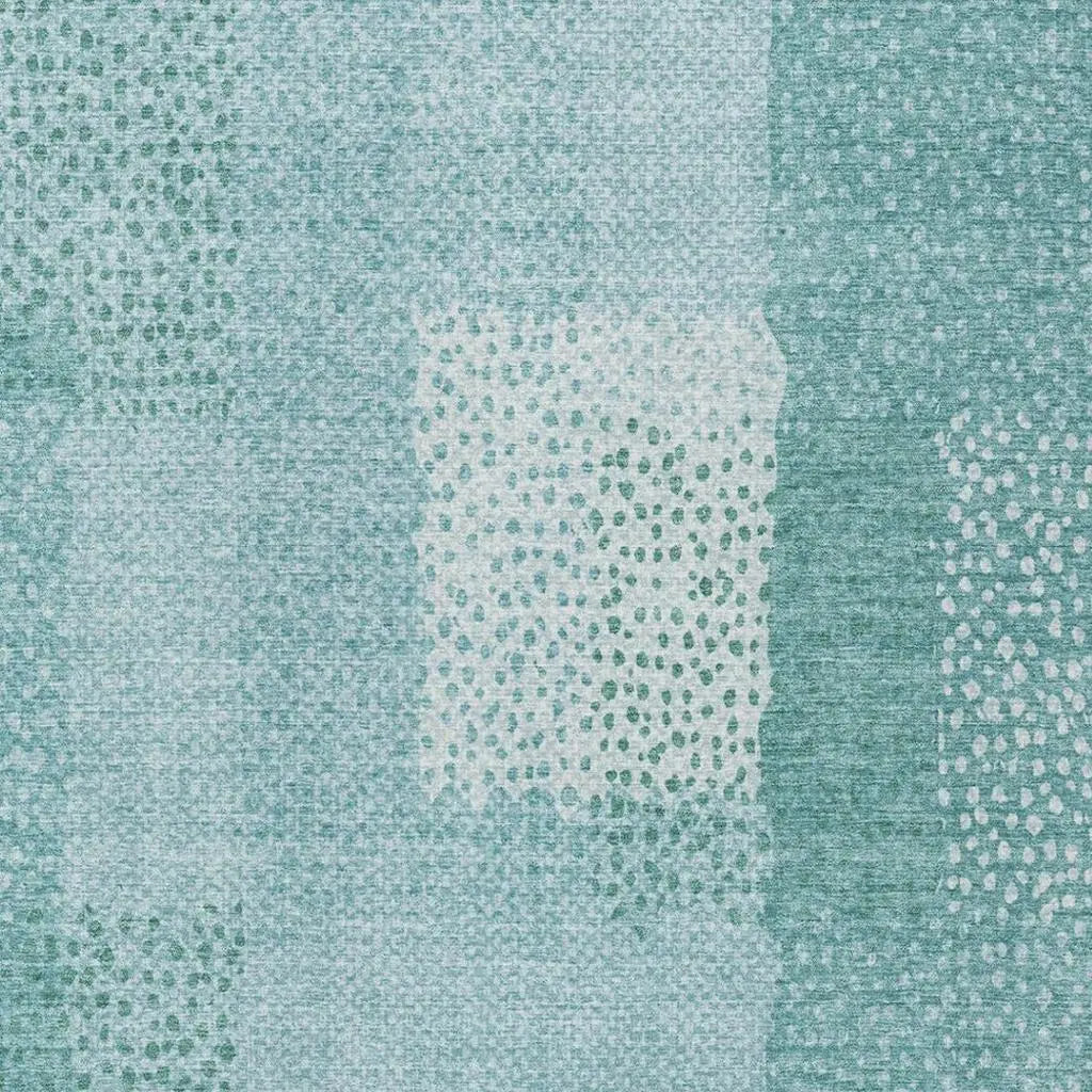 5' X 8' Turquoise And Teal Blue Abstract Washable Indoor Outdoor Area Rug Homeroots Outdoor