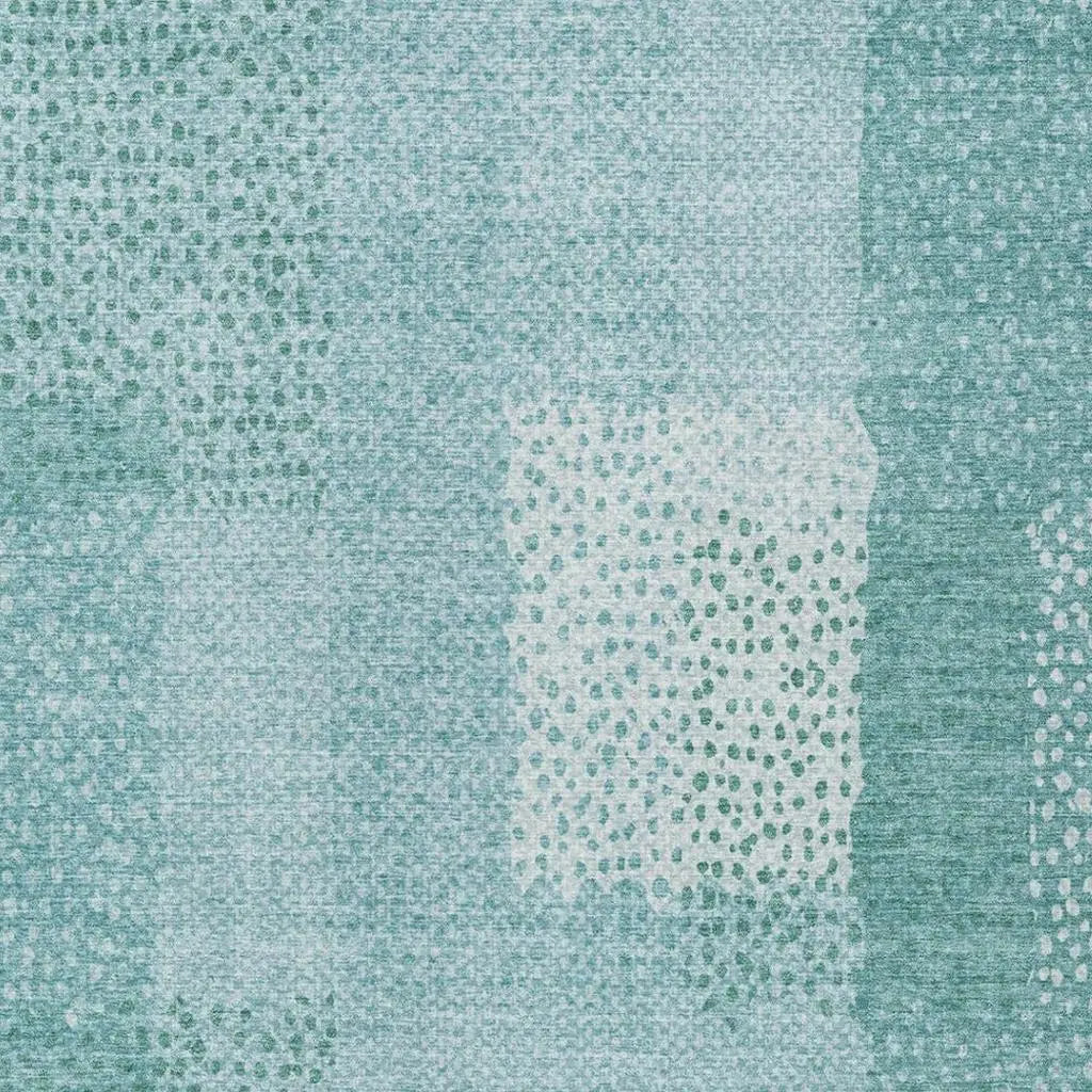 5' X 8' Turquoise And Teal Blue Abstract Washable Indoor Outdoor Area Rug Homeroots Outdoor