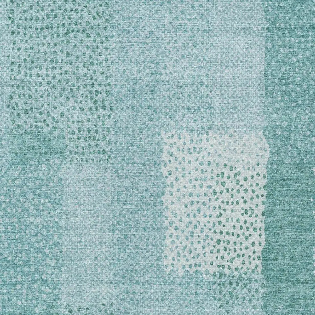 5' X 8' Turquoise And Teal Blue Abstract Washable Indoor Outdoor Area Rug Homeroots Outdoor