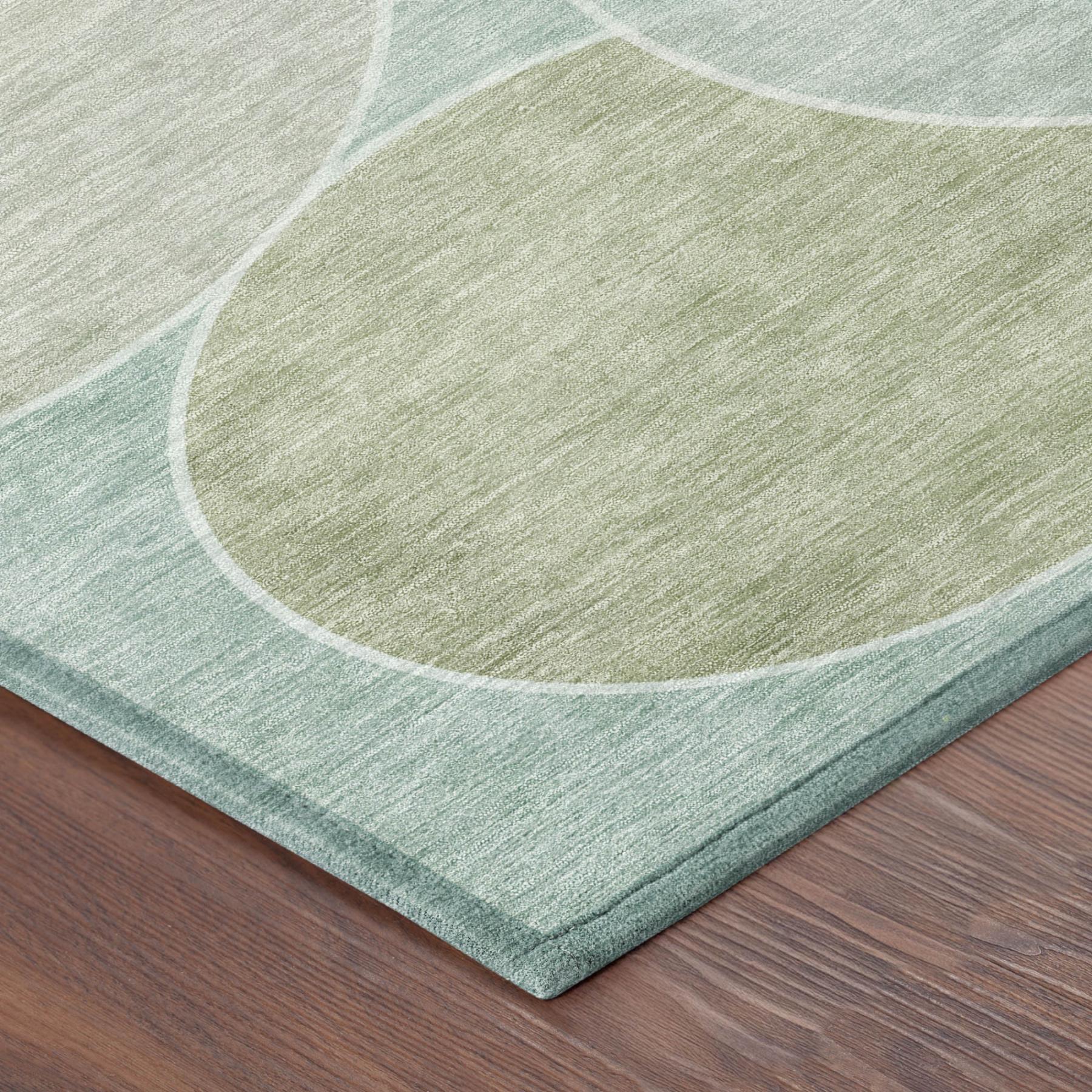 5' X 8' Turquoise And Teal Blue Geometric Washable Indoor Outdoor Area Rug Homeroots Outdoor