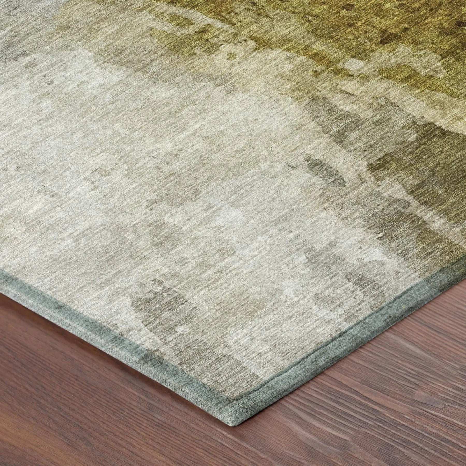 5' X 8' Wheat And Gold Abstract Washable Indoor Outdoor Area Rug Homeroots Outdoor