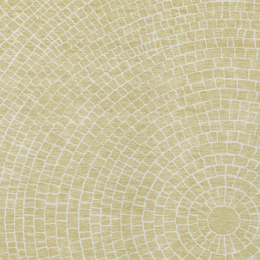 5' X 8' Wheat And Ivory Geometric Washable Indoor Outdoor Area Rug Homeroots Outdoor