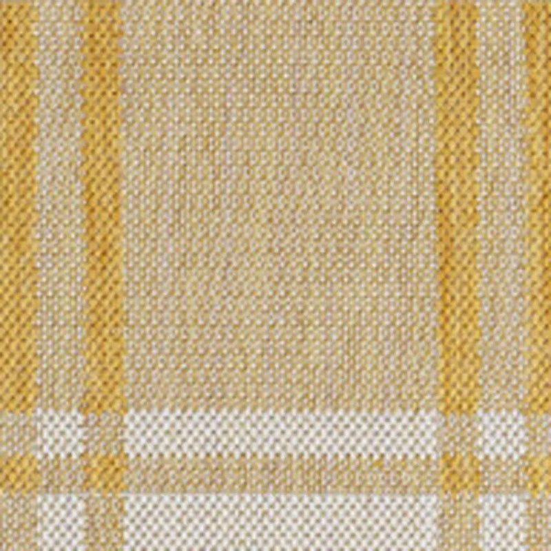 5' X 8' Yellow And Cream Gingham Indoor Outdoor Area Rug Homeroots Outdoor