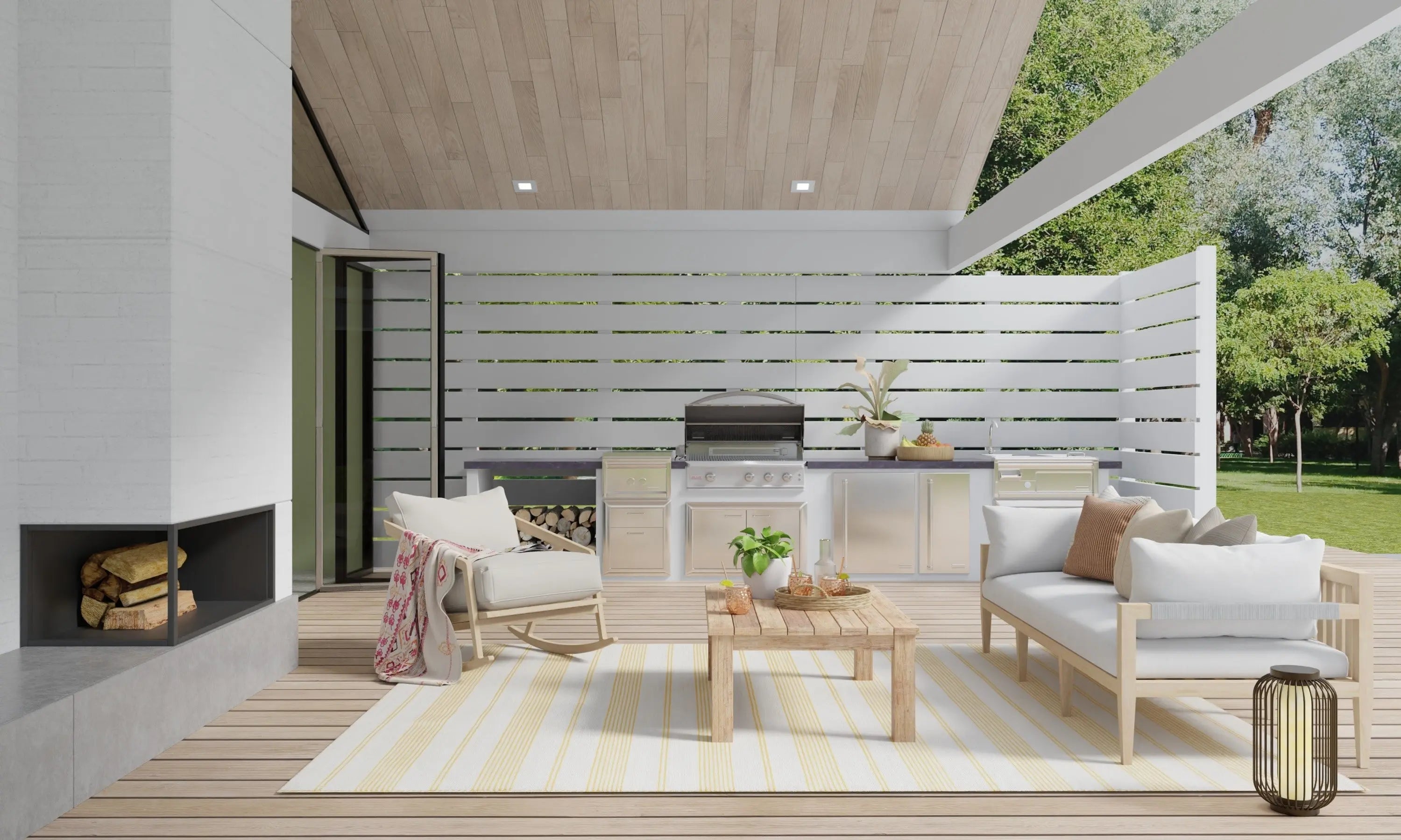 5' X 8' Yellow And Ivory Striped Dhurrie Hand Woven Stain Resistant Area Rug Homeroots Outdoor