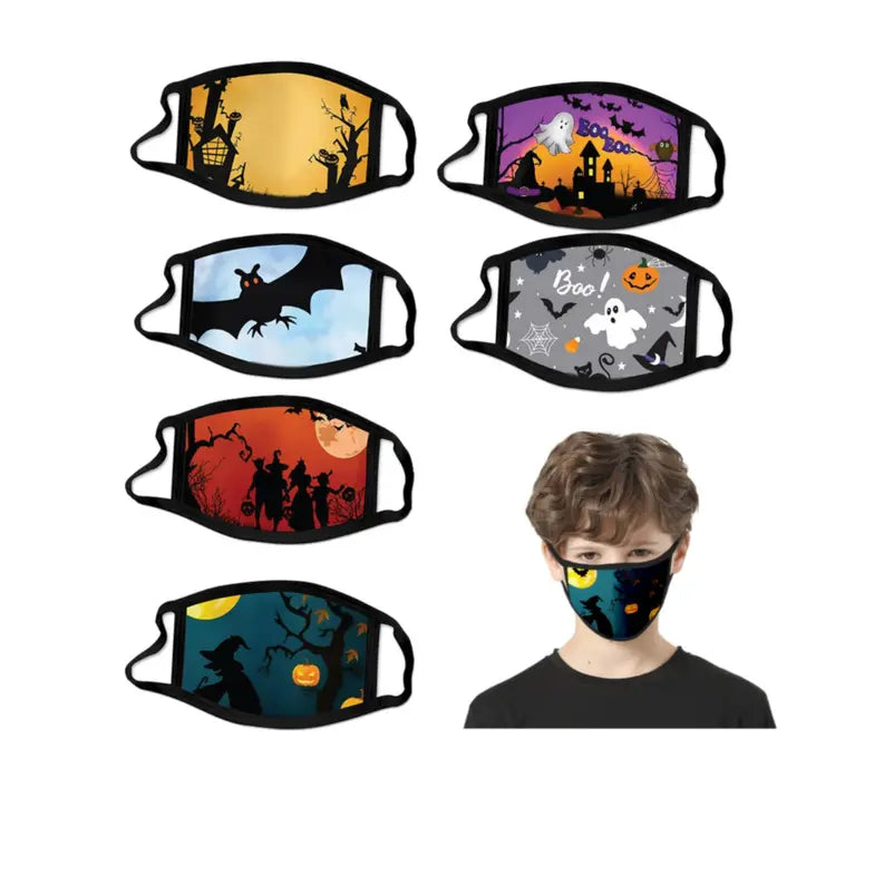6-Pack Kids Halloween Face Masks Marquee Innovations