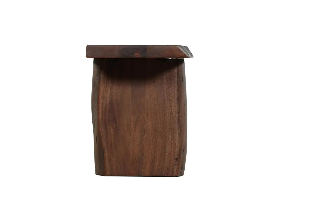 60" Brown Solid Wood Solid Wood Live Edge Dining Bench - GreatEagleInc