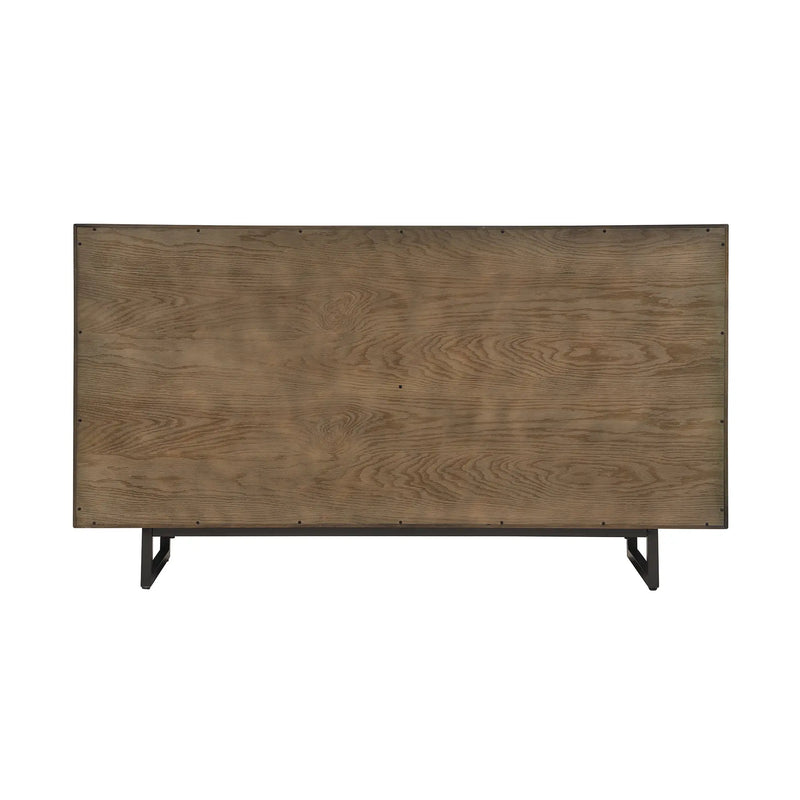 60" Dark Brown Solid Wood Six Drawer Double Dresser - GreatEagleInc