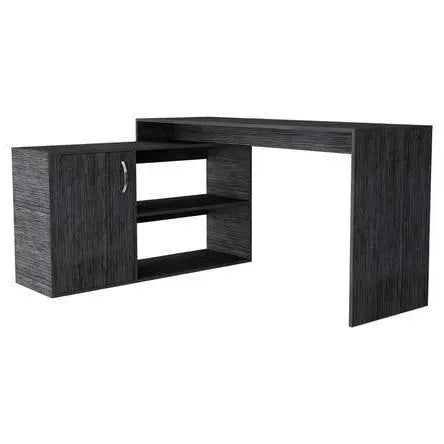 60" Gray L Shape Computer Desk Homeroots Office