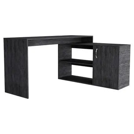 60" Gray L Shape Computer Desk Homeroots Office