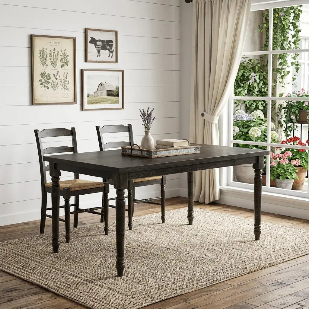 60" Gray Wood Dining Table Homeroots Kitchen & Dining