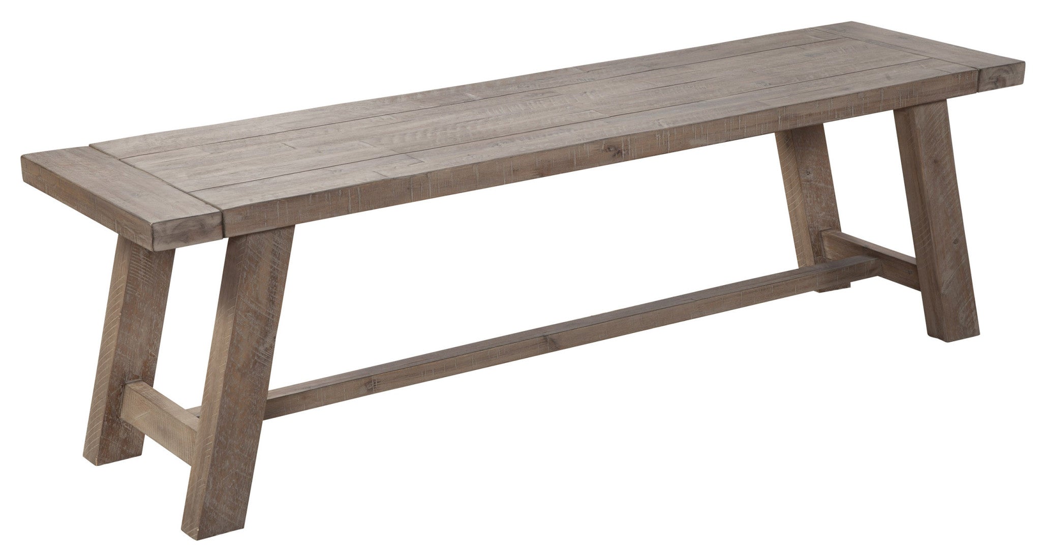 60" Natural Distressed Solid Wood Dining Bench - GreatEagleInc