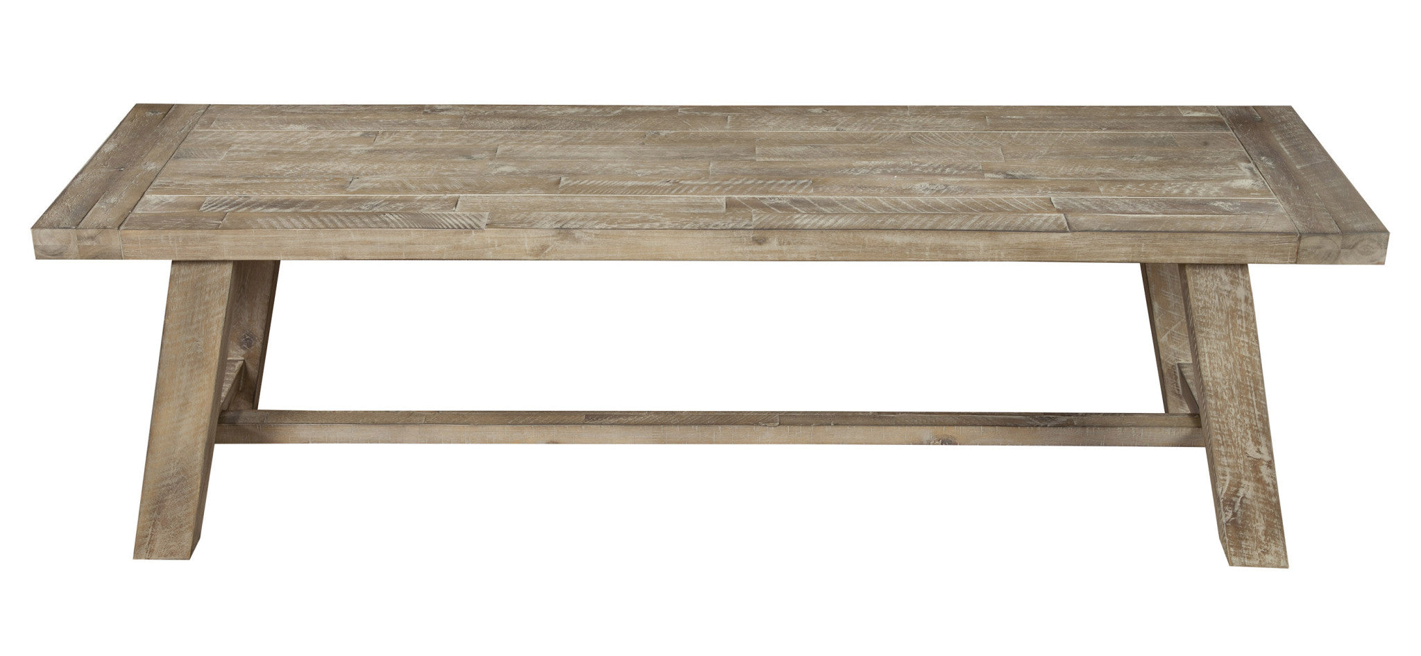 60" Natural Distressed Solid Wood Dining Bench - GreatEagleInc