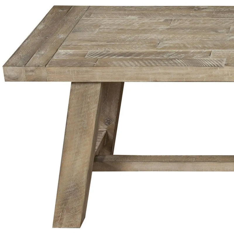 60" Natural Distressed Solid Wood Dining Bench - GreatEagleInc