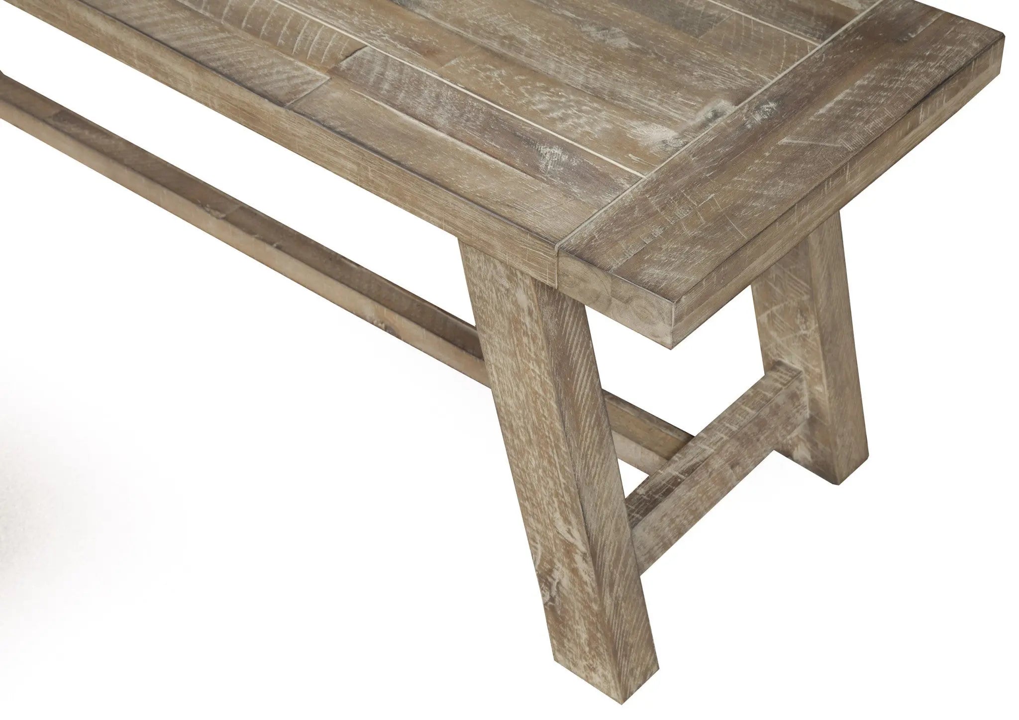 60" Natural Distressed Solid Wood Dining Bench - GreatEagleInc